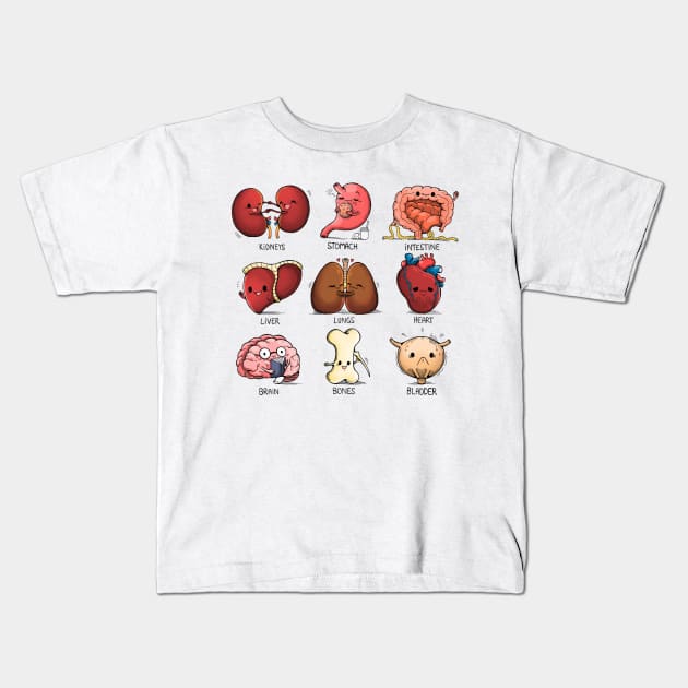 Organs Kids T-Shirt by Vallina84